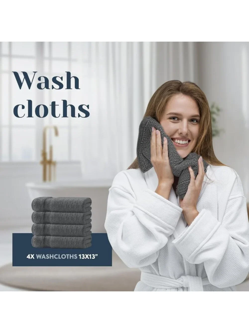 Luxury 8-Piece Bath Towel Set - 100% Turkish Cotton, Highly Absorbent, Soft